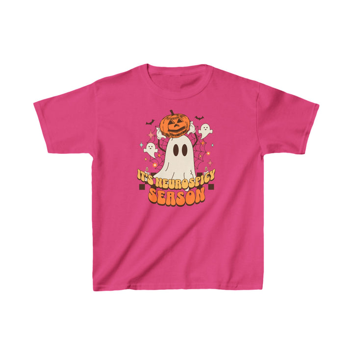 Kids Its Neurospicy Season Ghost and Pumpkin Tee