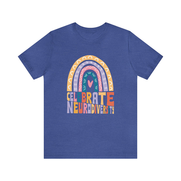 Celebrate Neurodiversity Rainbow Tee