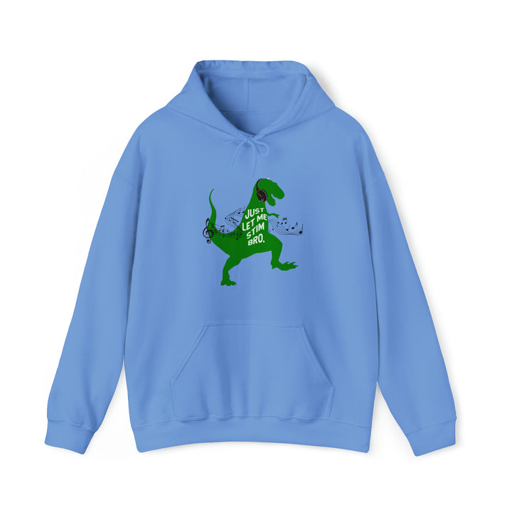 T-Rex Let Me Stim Bro Hoodie Black Music Notes