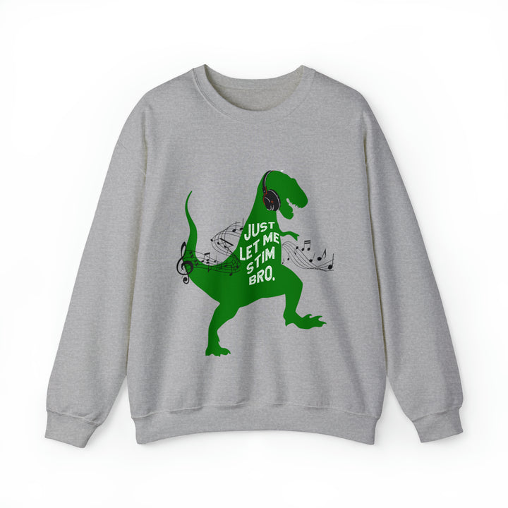 T-Rex Let Me Stim Bro Sweatshirt Black Music Notes