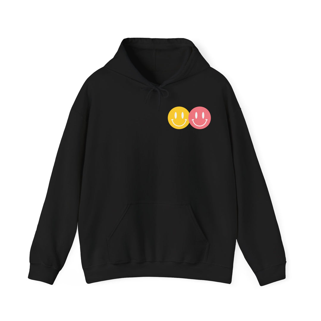 Adult Peace Love Equality Hope Inclusioin Smileys Front and Back Hoodie