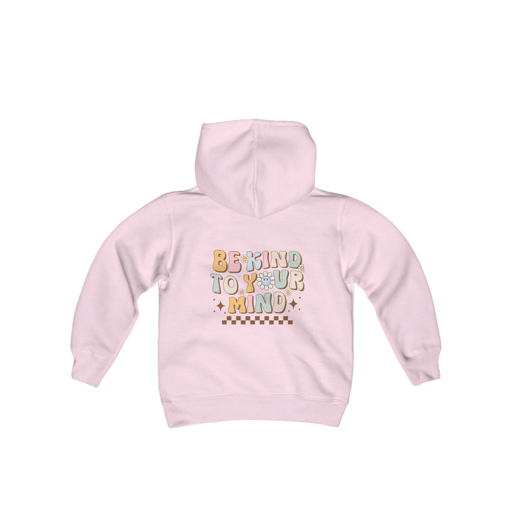 Kids Be Kind to Your Mind Smiling Daisy Front and Back Hoodie Sweatshirt