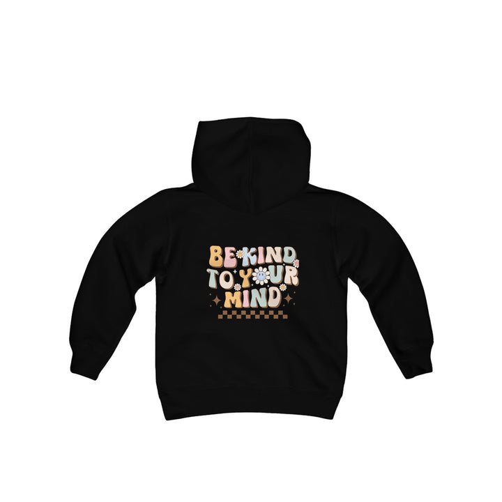 Kids Be Kind to Your Mind Smiling Daisy Front and Back Hoodie Sweatshirt