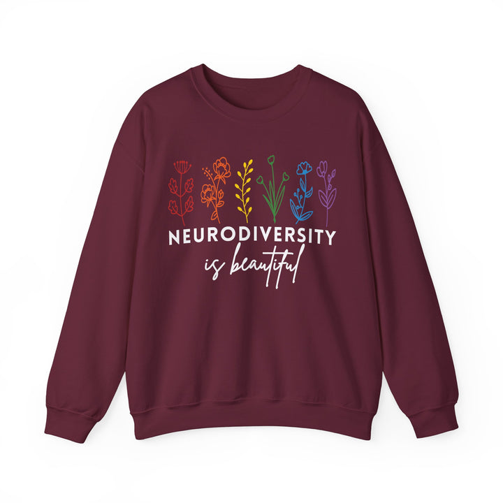 Adult Neurodiversity Is Beautiful Flowers Sweatshirt