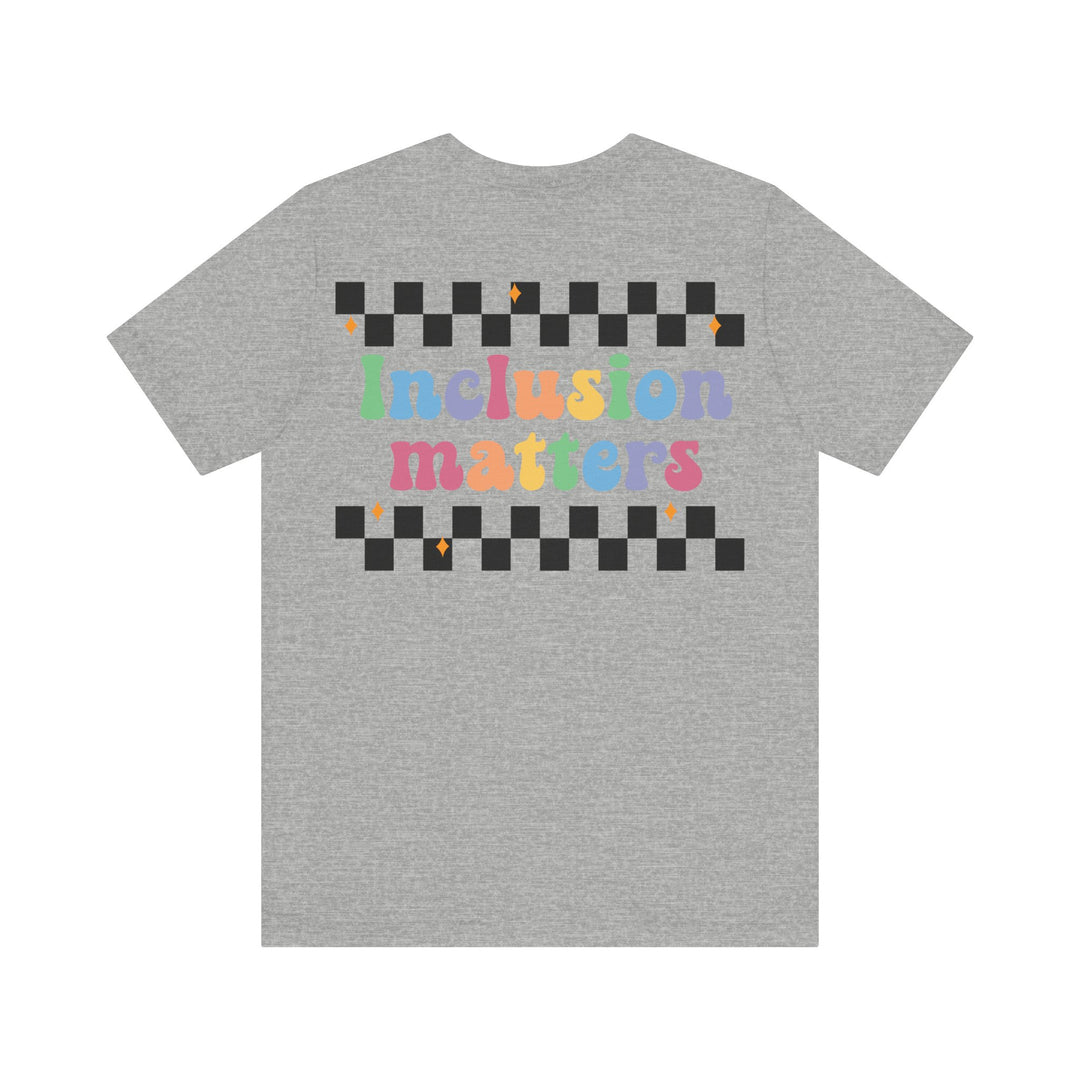 Adult Inclusion Matter Checkerboard Front and Back Tee