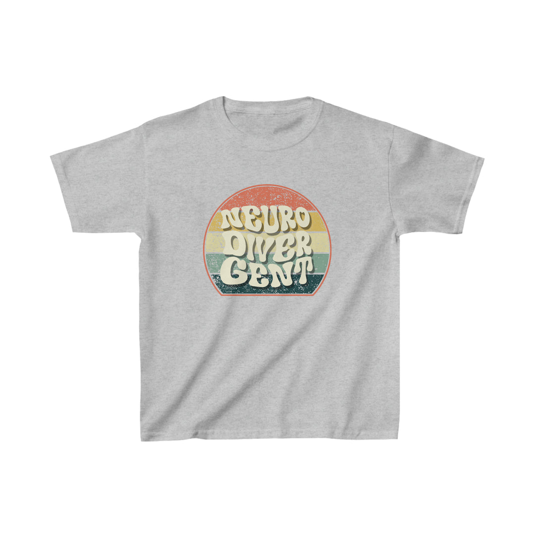 Kids Groovy Retro Neurodivergent Tee