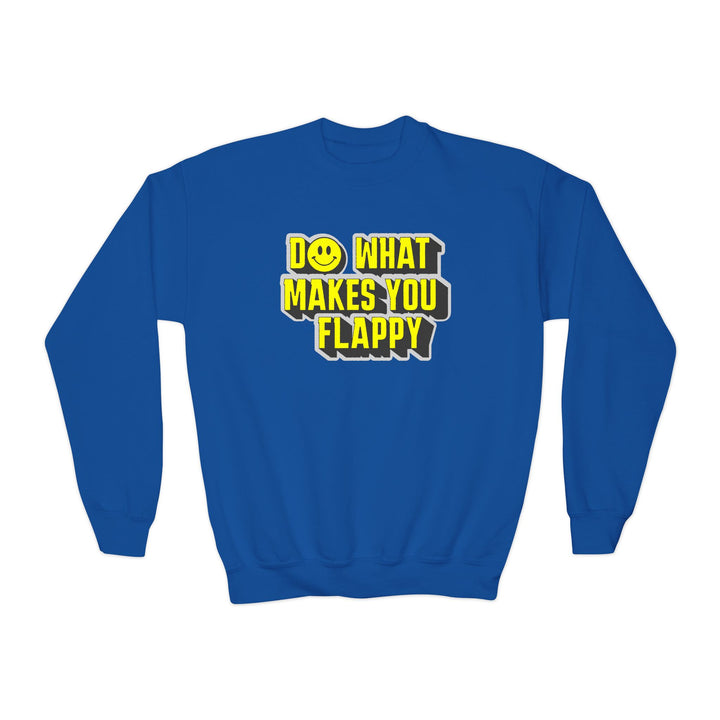 Kids Do What Makes You Flappy Yellow Letters Sweatshirt