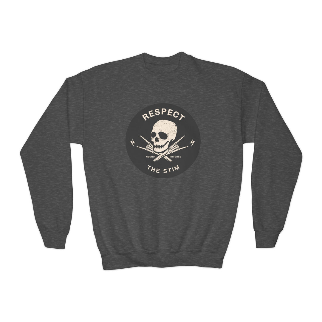 Kids Respect the Stim Skull Sweatshirt