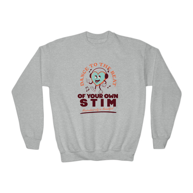 Kids Dance to the Beat of Your Own Stim Sweatshirt