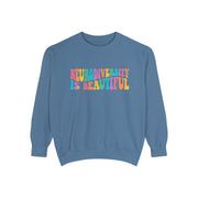 Comfort Colors Neurodiversity is Beautiful Groovy Sweatshirt