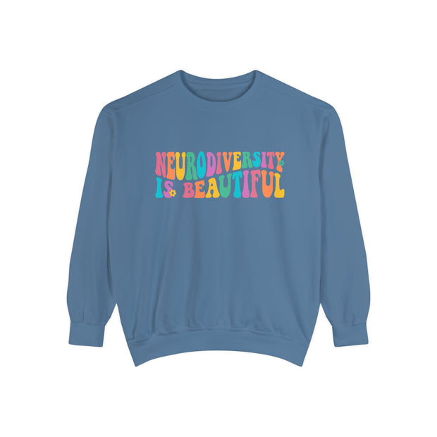 Comfort Colors Neurodiversity is Beautiful Groovy Sweatshirt