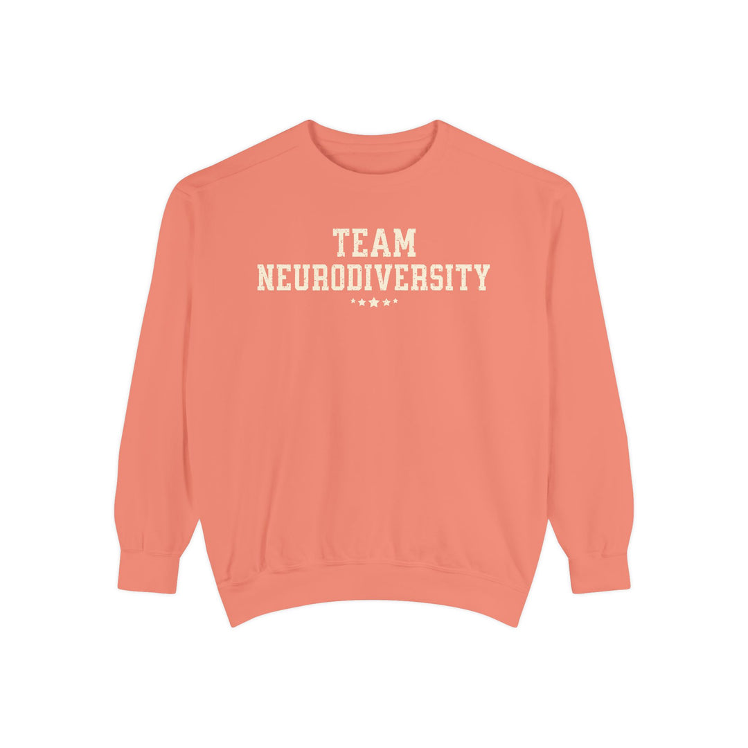 Adult Team Neurodiversity Distressed Comfort Colors Sweatshirt