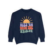 Adult Sunny Rizz 'Em With The Tism Comfort Colors Sweatshirt