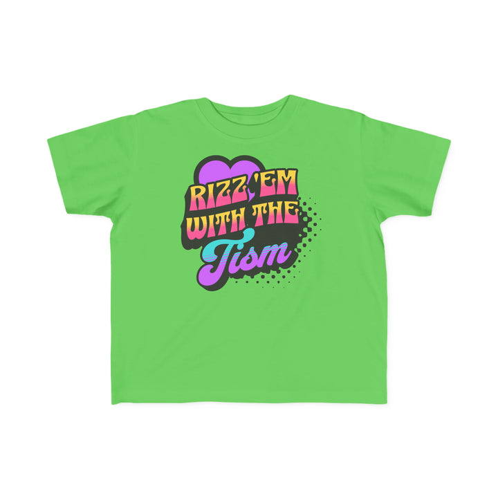 Toddler's Rizz Em With The Tism Purple Heart  Tee