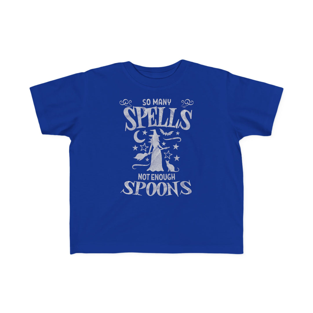 Toddler's  So Many Spells Not Enough Spoons Distressed Tee