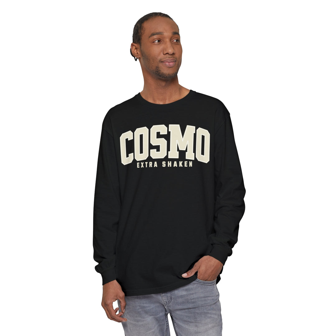 Cosmo Extra Shaken Garment-dyed Long Sleeve T-Shirt