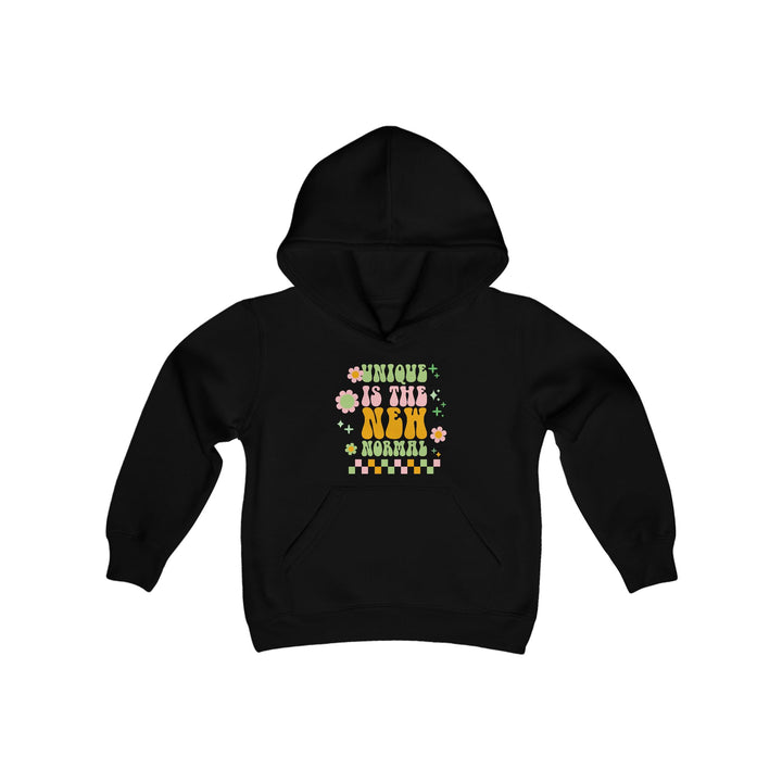 Kids Unique is the New Normal Front and Back Hoodie Sweatshirt