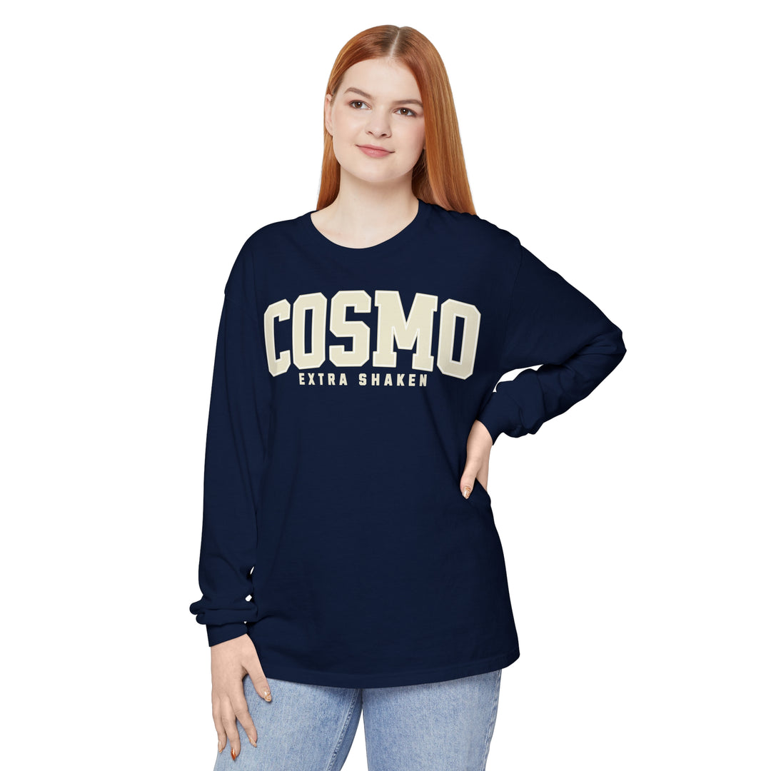 Cosmo Extra Shaken Garment-dyed Long Sleeve T-Shirt