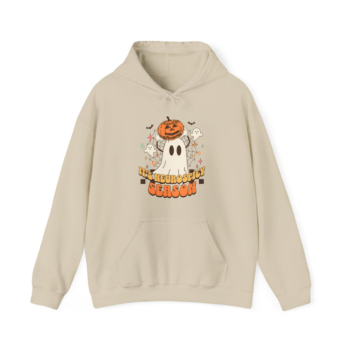 Adult Its Neurospicy Season Ghost and Pumpkin Hoodie