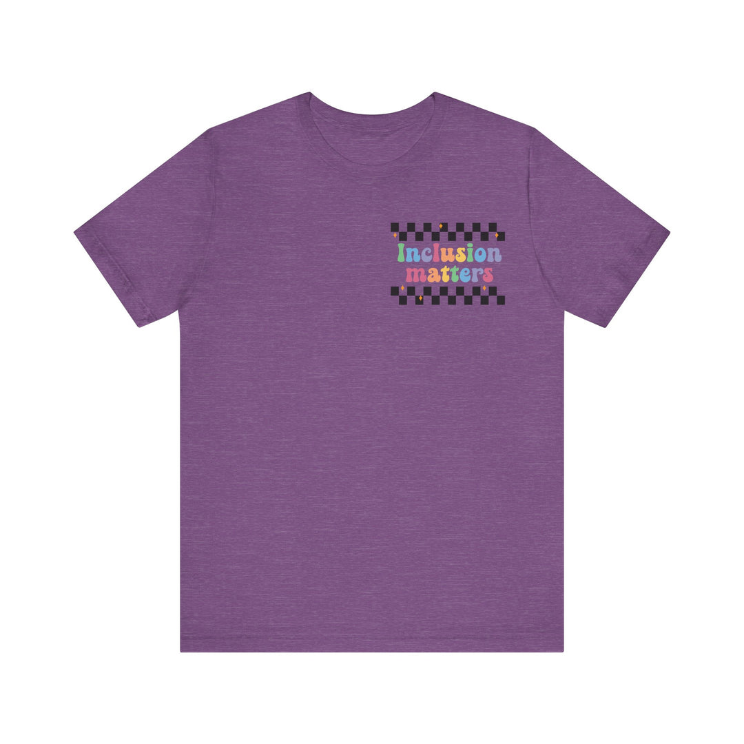 Adult Inclusion Matter Checkerboard Front and Back Tee