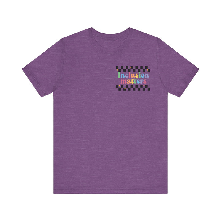 Adult Inclusion Matter Checkerboard Front and Back Tee