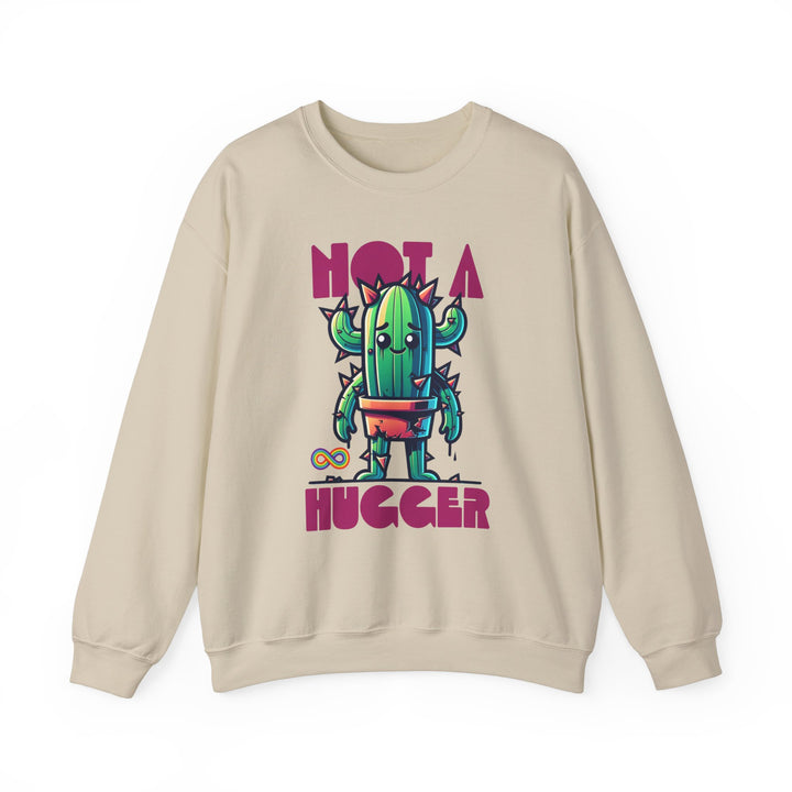 Adult Not a Hugger Cactus Sweatshirt