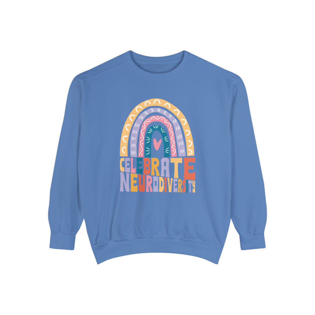 Comfort Colors Celebrate Neurodiversity Rainbow Sweatshirt