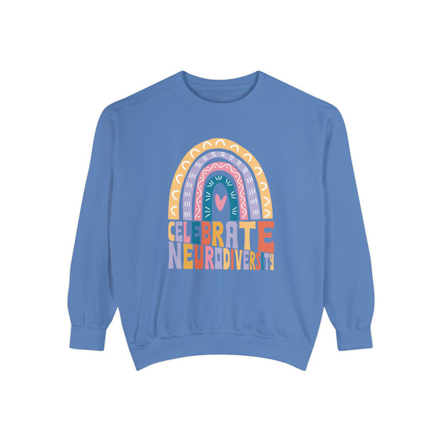 Comfort Colors Celebrate Neurodiversity Rainbow Sweatshirt