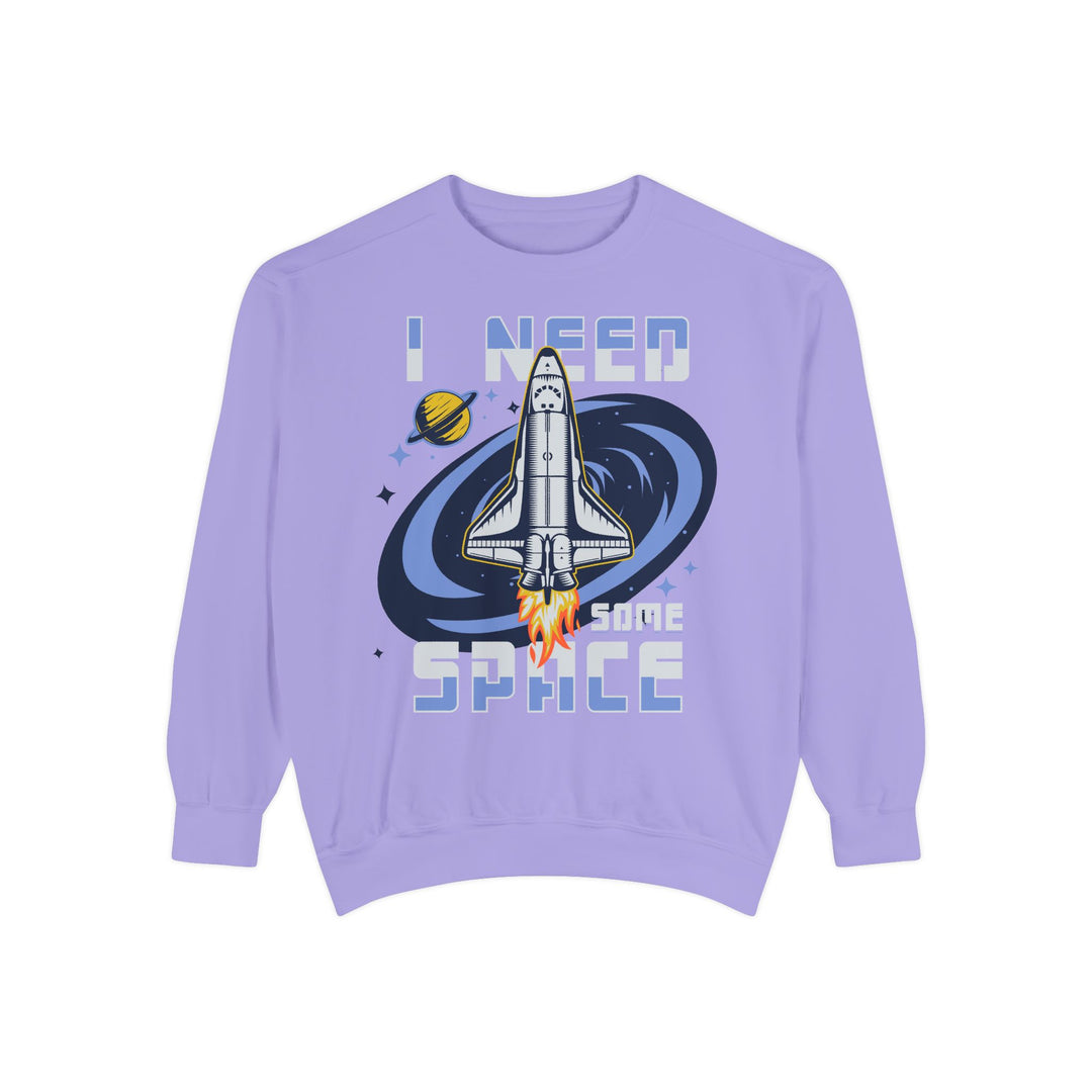 Adult I Need Some Space Rocket Comfort Colors Sweatshirt