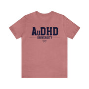 AuDHD University Butterfly Symbol Navy Blue Text Tee