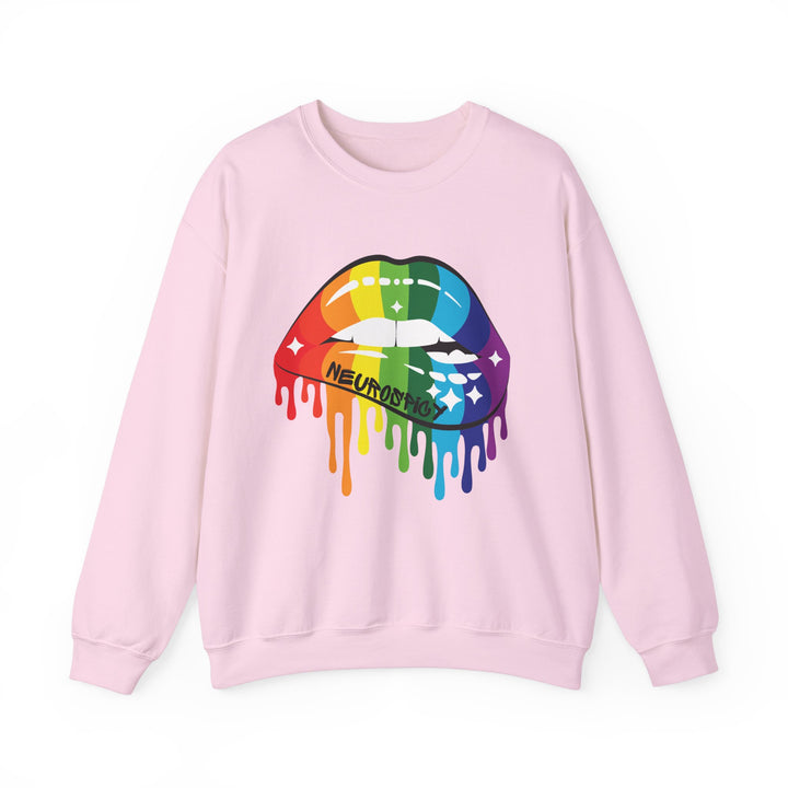 Neurospicy Rainbow Lips Sweatshirt