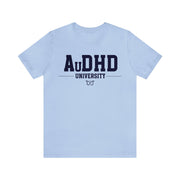 AuDHD University Butterfly Symbol Navy Blue Text Tee