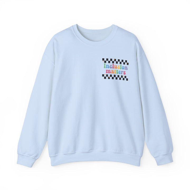 Adult Inclusion Matter Checkerboard Front and Back Sweatshirt