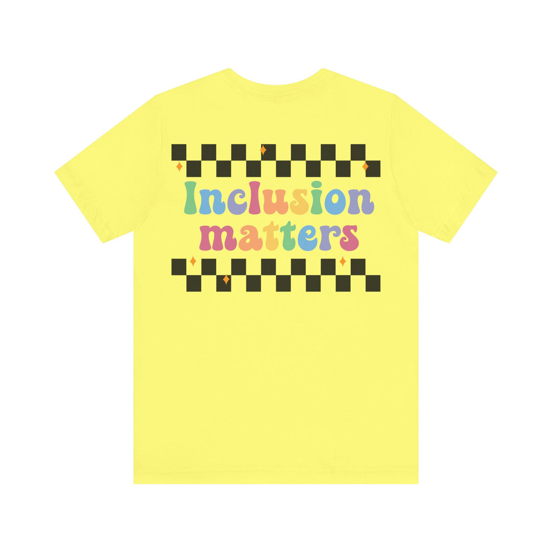 Adult Inclusion Matter Checkerboard Front and Back Tee