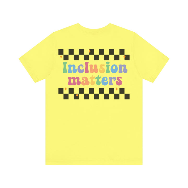 Adult Inclusion Matter Checkerboard Front and Back Tee