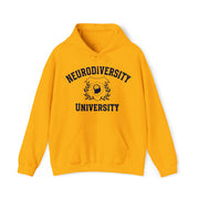 Neurodiversity University Beautiful Mind Navy Blue Text Hoodie