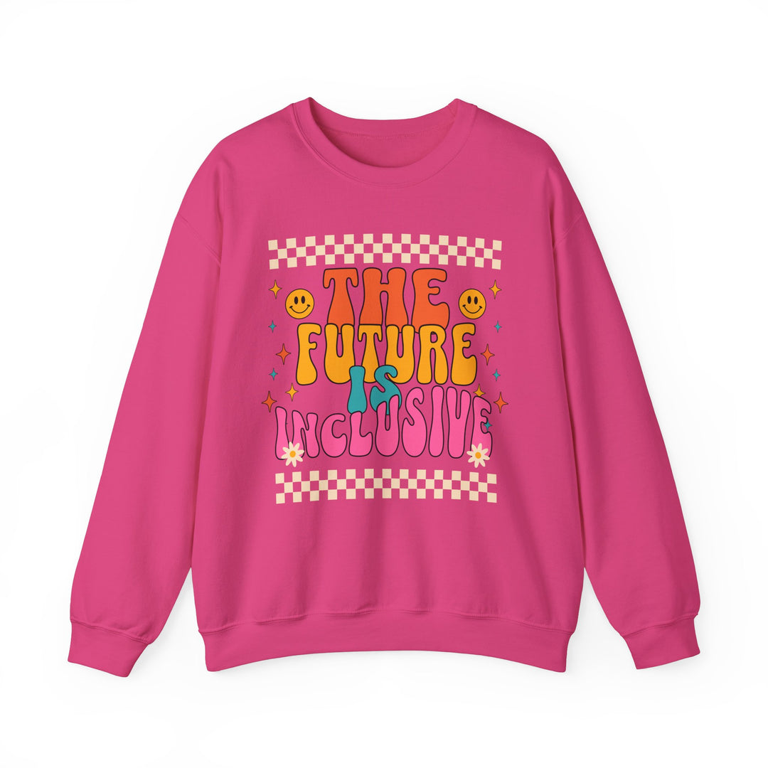 Adult Groovy The Future is Inclusive Sweatshirt