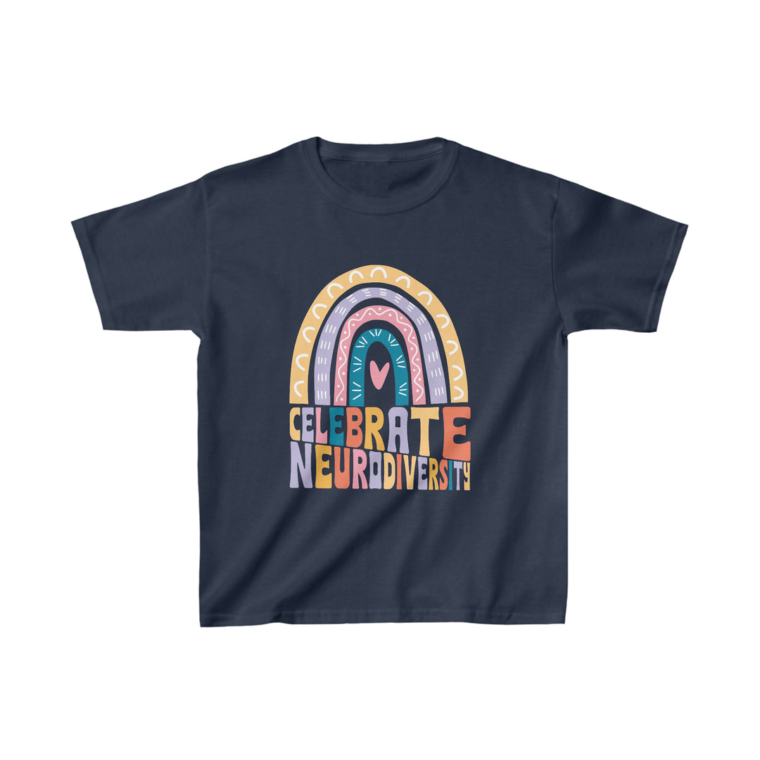 Kids Celebrate Neurodiversity Rainbow Tee