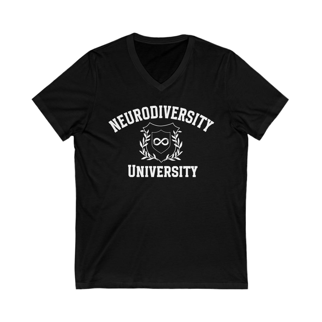 Adult Neurodiversity University Infinity Symbol V-Neck Tee