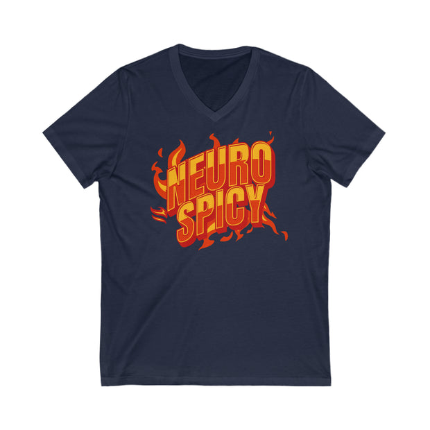 NeuroSpicy Flames Adult V-Neck Tee