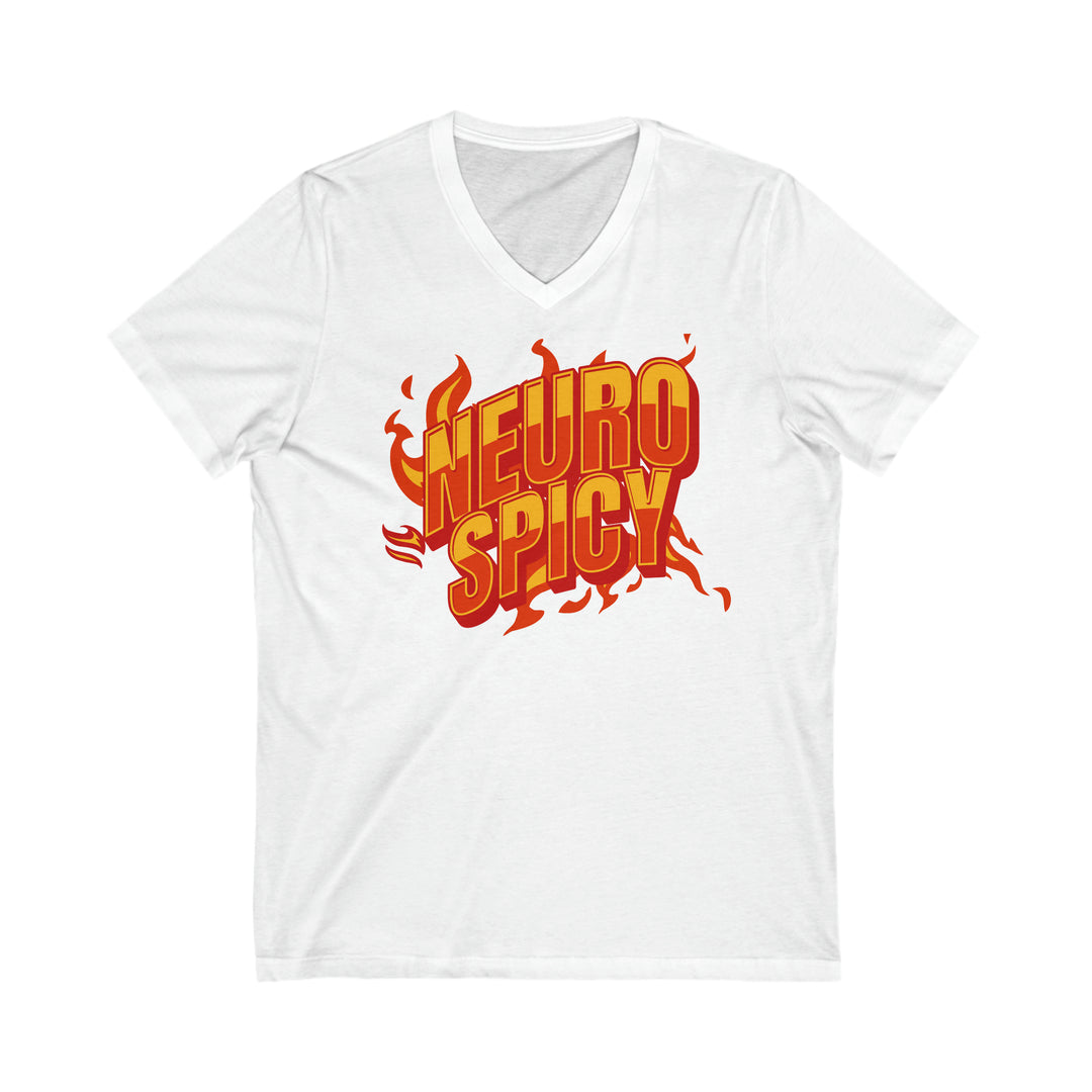 NeuroSpicy Flames Adult V-Neck Tee