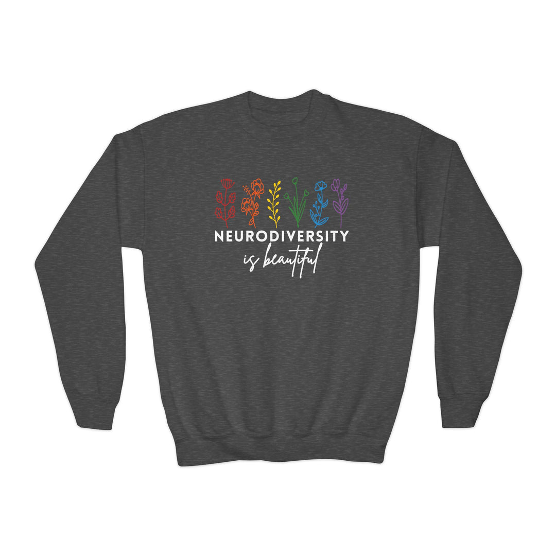 Kids Neurodiversity Is Beautiful Flowers Sweatshirt