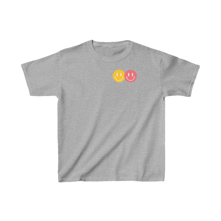 Kids Peace Love Equality Hope Inclusion Smileys Front and Back Tee