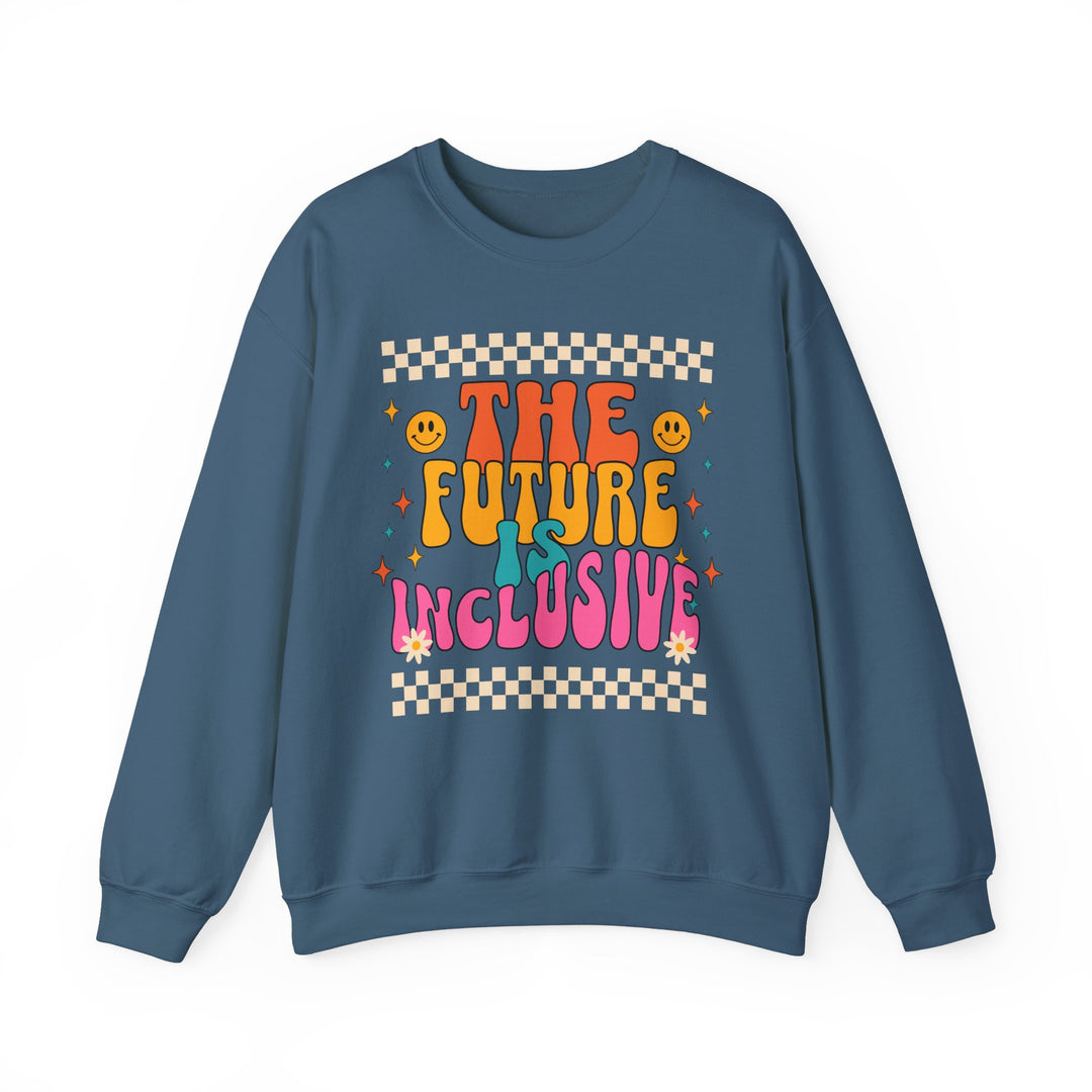 Adult Groovy The Future is Inclusive Sweatshirt