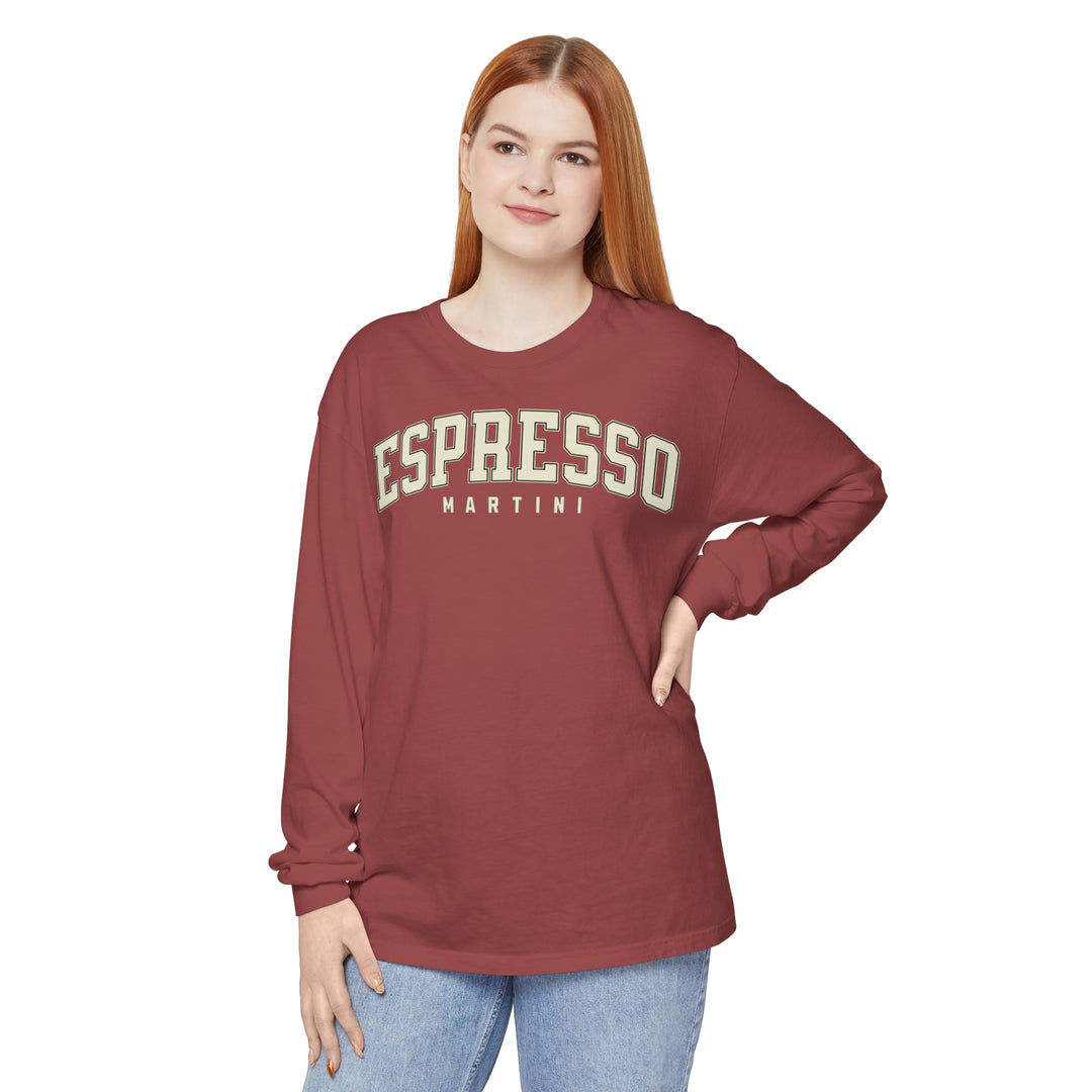 Espresso Martini Garment-dyed Long Sleeve T-Shirt