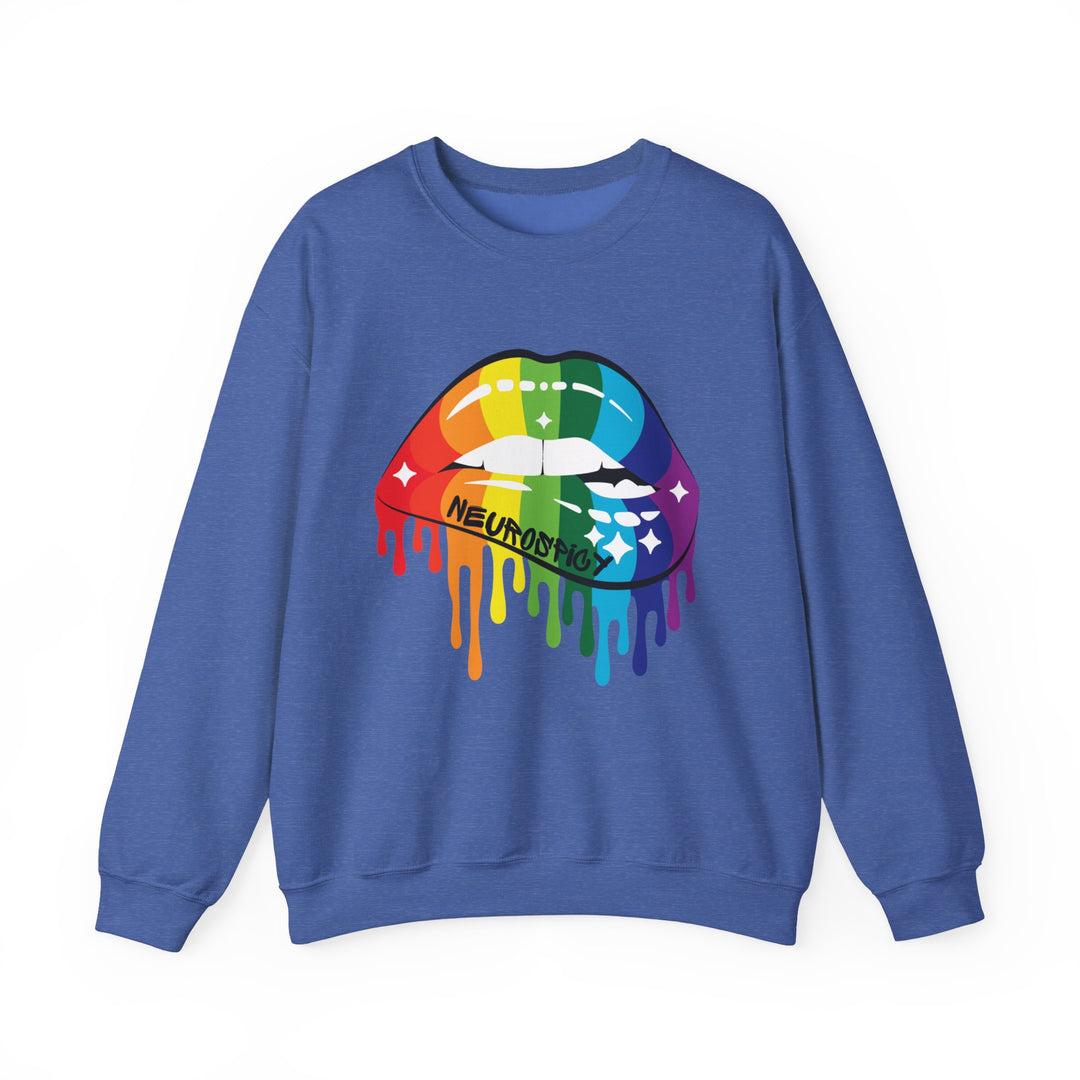 Neurospicy Rainbow Lips Sweatshirt