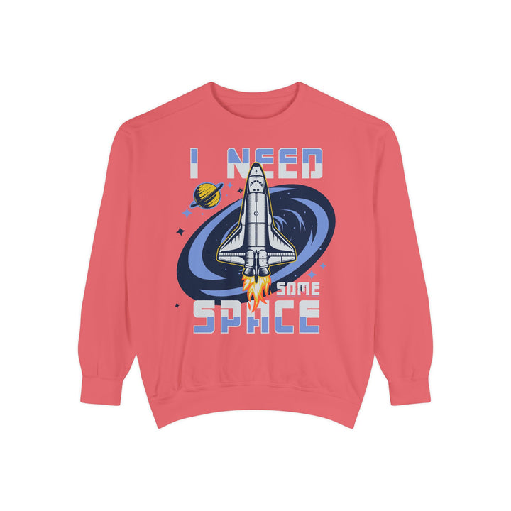 Adult I Need Some Space Rocket Comfort Colors Sweatshirt