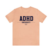 ADHD University Butterfly Symbol Navy Blue Text Tee