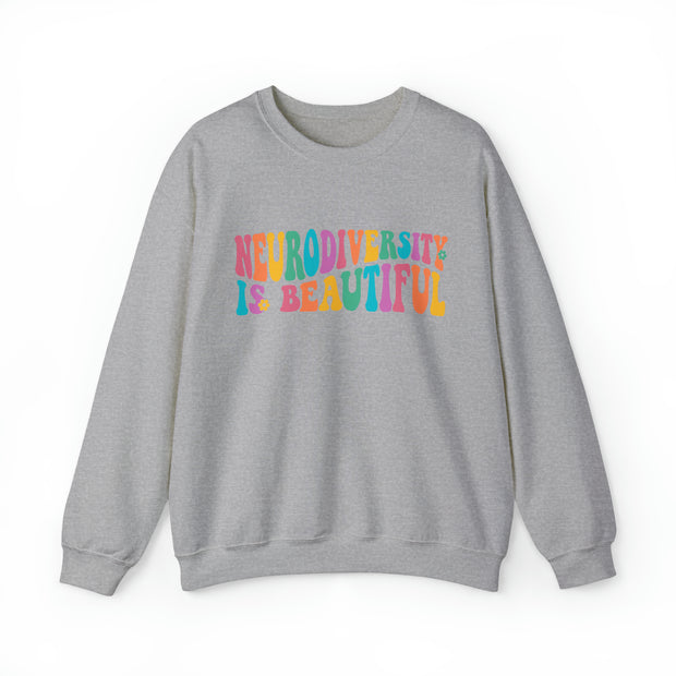 Neurodiversity is Beautiful Groovy Sweatshirt