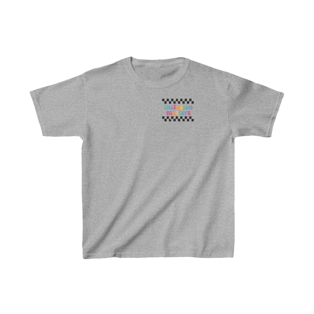 Kids Inclusion Matter Checkerboard Front and Back Tee